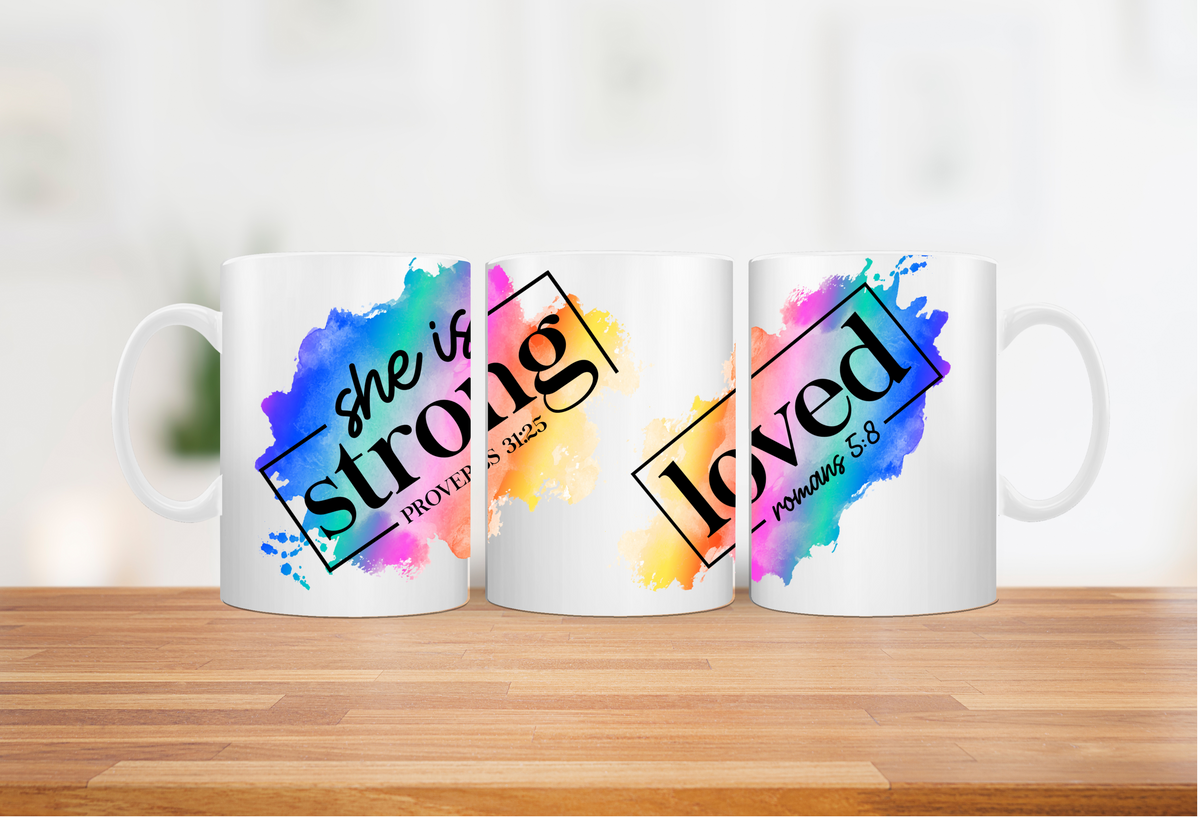 She is Strong/Loved Shirts and Mug Bundle